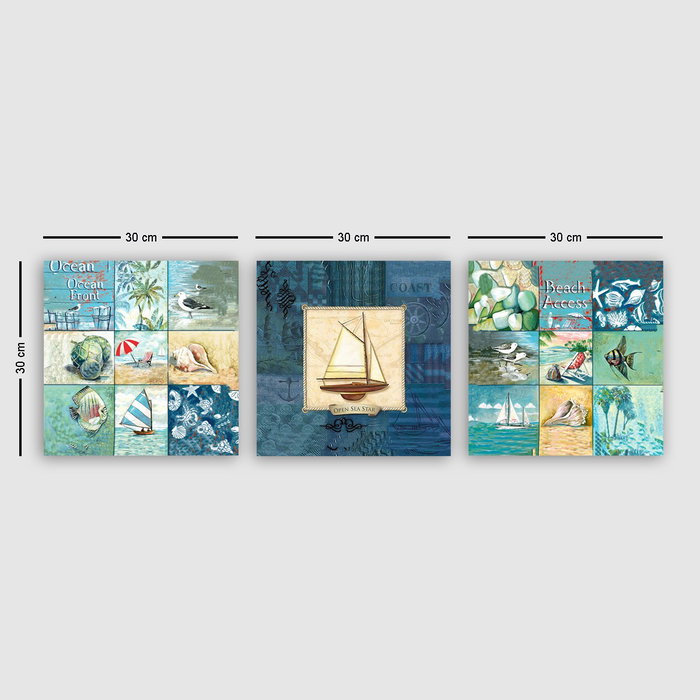 Wallity DRPRC9011 Conjunto de 3 Pinturas Decorativas en Lienzo Multicolor Wallity DRPRC9011 Conjunto de 3 Pinturas Decorativas en Lienzo Multicolor